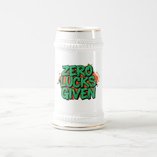 Zero Lucks zum St. Patrick's Day Bierglas (Mittel)
