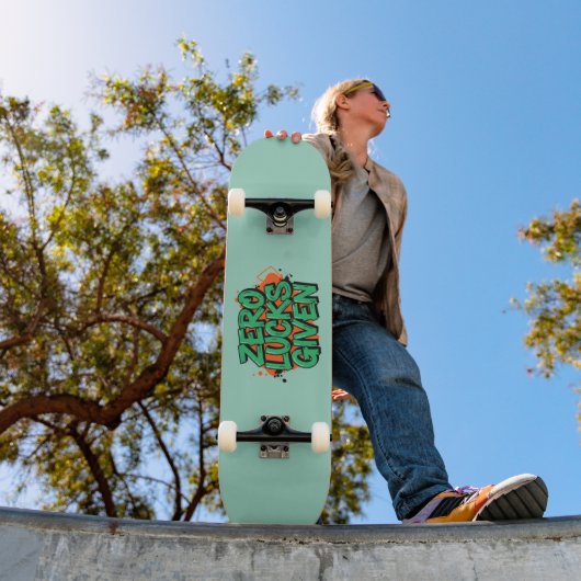 Zero Lucks zum St. Patrick's Day Skateboard (Außenbereich 1)