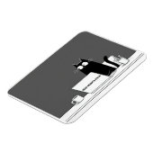 Zero Meowtivation Cat – Funny Lazy Work Cartoon Magnet (Linke Seite)