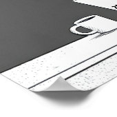 Zero Meowtivation Cat – Funny Lazy Work Cartoon Poster (Ecke)