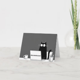 Zero Meowtivation Katze – Lustige Faulheit Arbeits Dankeskarte