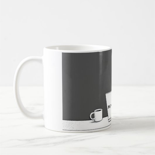 Zero Meowtivation Katze – Lustiger Fauler Arbeits- Kaffeetasse (Links)