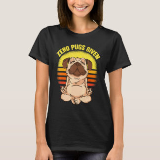 Zero Möpse gegeben Hund beim Yoga machen Vintage N T-Shirt