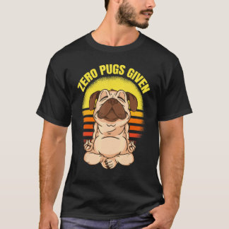 Zero Möpse gegeben Hund, der Yoga macht Vintage Na T-Shirt