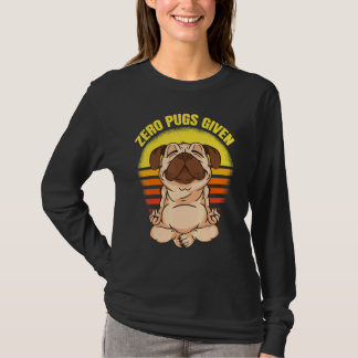 Zero Möpse gegeben Hund, der Yoga Vintage Namaste T-Shirt