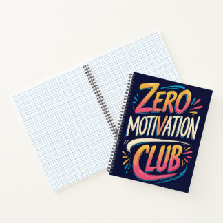 Zero Motivation Club Notebook Notizblock