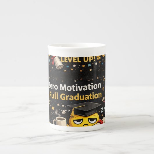 Zero Motivation Full Graduation Funny Shirt  Porzellantasse (Vorderseite)