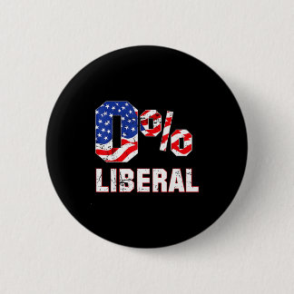 Zero Percent 0% Liberal Vintage Usa Flag Litical H Button
