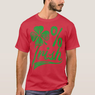 Zero Percent Irish Funny St Patricks Day Kleeblatt T-Shirt