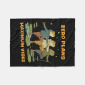 Zero plant Maximum Vibes Funny Frog Hoodie Chill V Fleecedecke (Vorderseite (Horizontal))