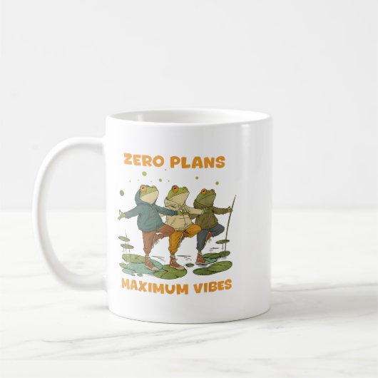 Zero plant Maximum Vibes Funny Frog Hoodie Chill V Kaffeetasse (Links)