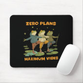 Zero plant Maximum Vibes Funny Frog Hoodie Chill V Mousepad (Mit Mouse)