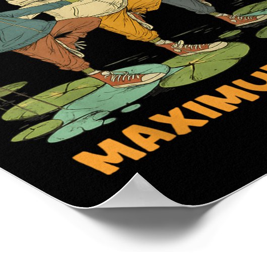 Zero plant Maximum Vibes Funny Frog Hoodie Chill V Poster (Ecke)