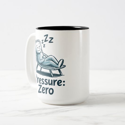 Zero Pressure Day Zweifarbige Tasse (Vorderseite Links)