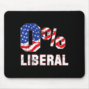 Zero Prozent 0% Liberale Vintage-USA-Flagge Litica Mousepad