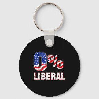 Zero Prozent 0% Liberale Vintage-USA-Flagge Litisc Schlüsselanhänger