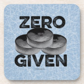 Zero Pucks gegeben (Hockey) Getränkekasten Getränkeuntersetzer (Vorderseite)
