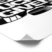 Zero Pucks Given Lustiger Eishockey Poster (Ecke)
