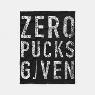 Zero Pucks Given Lustiger Unhöflicher Eishockeysto Fleecedecke