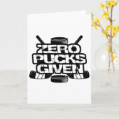 Zero Pucks Given Lustiges Eishockey Karte (Gelbe Blume)