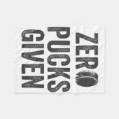 Zero Pucks Given Sarcastic Adult Hockey Men's Wome Fleecedecke (Vorderseite (Horizontal))