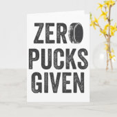 Zero Pucks Given Sarcastic Adult Hockey Men's Wome Karte (Gelbe Blume)
