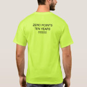 ZERO PUNKT ZEHN JAHRE!!!!!!!!!! T-Shirt (Rückseite)
