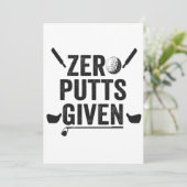 Zero Putts mit dem Funny Golf Sport Golfing Vater Einladung (Stehend Vorderseite)