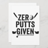 Zero Putts mit dem Funny Golf Sport Golfing Vater Einladung (Vorne/Hinten)