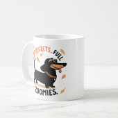 Zero Regrets Full Zoomies Mug – Funny Dachshund Kaffeetasse (Vorderseite Links)