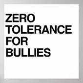 ZERO TOLERANCE FÜR BULLIEN POSTER (Vorne)