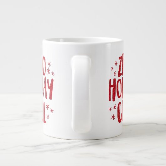 Zero Urlaub Chillout Spaß Imitate Roter Glitzer We Jumbo-Tasse (Rückseite)