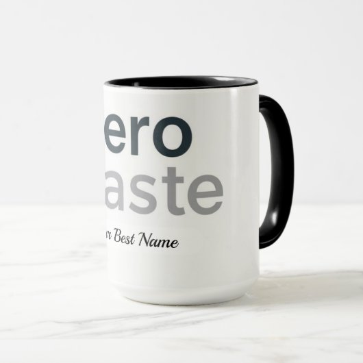 Zero Waste Icon Tasse (VorderseiteRechts)