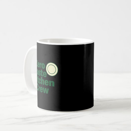 Zero Waste Kitchen Crew Sustainability Design Kaffeetasse (Vorderseite Links)