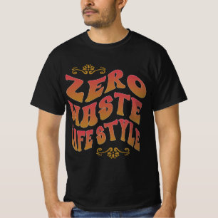 Zero-Waste-Lebensstil-Typografie T-Shirt