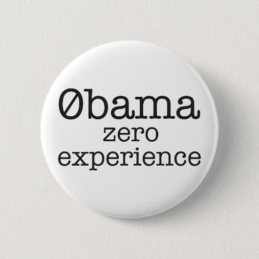 Zerobama Obama nullerfahrungs-Knopf Button (Vorderseite)