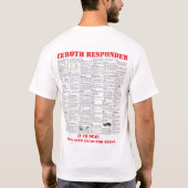 Zeroth Responder T-Shirt (Rückseite)