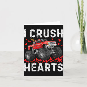 Zerquetsche Herzen Monstertruck Junge Kinder Klein Karte