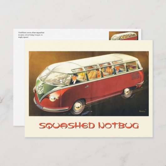 zerquetscht Notbug Postkarte (Vorne/Hinten)