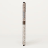 Zerquetschte Champagne-Edelsteine, beige Damast Case-Mate iPhone Hülle (Hinten/Rechts)