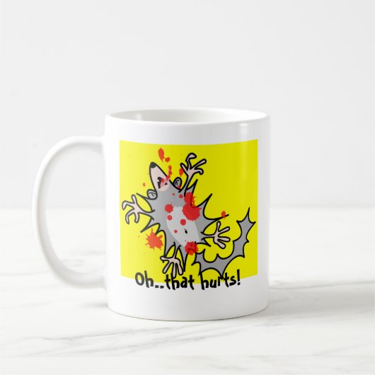 Zerquetschte Opossum-Tasse Kaffeetasse (Links)