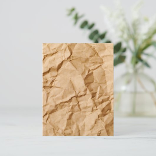 Zerquetschter geknitterter postkarte (Stehend Vorderseite)