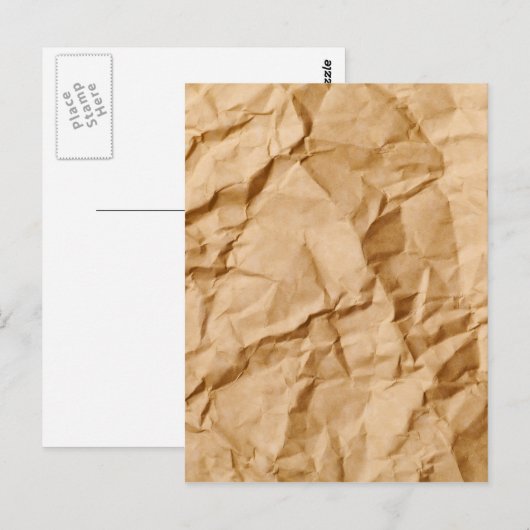 Zerquetschter geknitterter postkarte (Vorne/Hinten)