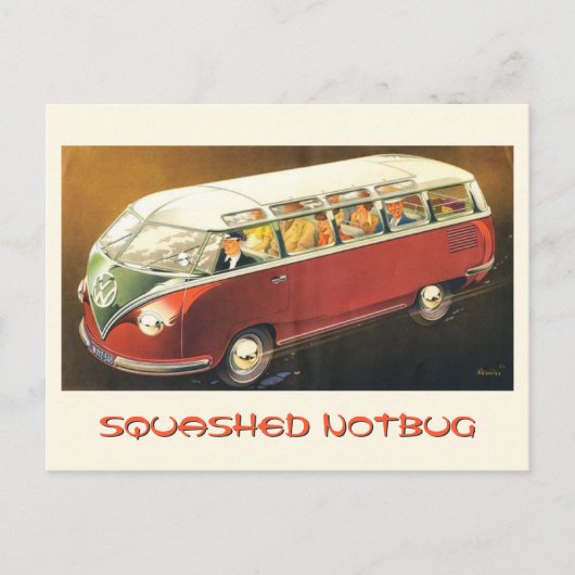 Zerquetschter Notbug Postkarte (Vorderseite)