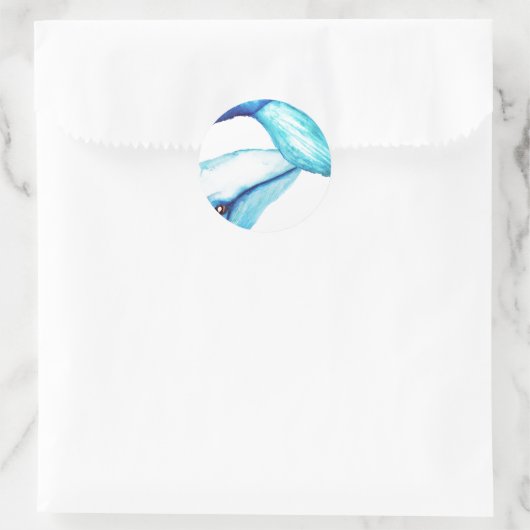 Zerquetschter Wal Runder Aufkleber (Tasche)