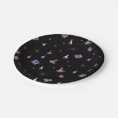 Zerrbänder Bücher Hexen Hats Blac Pappteller (Schrägansicht)