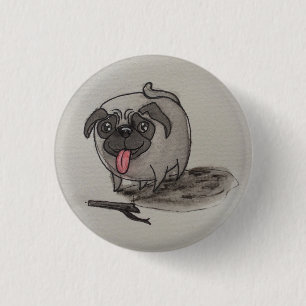 Zerren Sie das Mops-Abzeichen Button