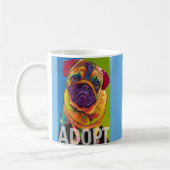Zerren Sie den Mops ADOPTIEREN Tasse durch (Links)