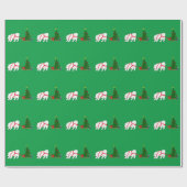 Zerren Sie den Samoyed, der Weihnachtsbaum zieht Geschenkpapier (Flach)