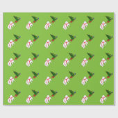 Zerren Sie den Samoyed, der Weihnachtsbaum zieht Geschenkpapier (Flach)